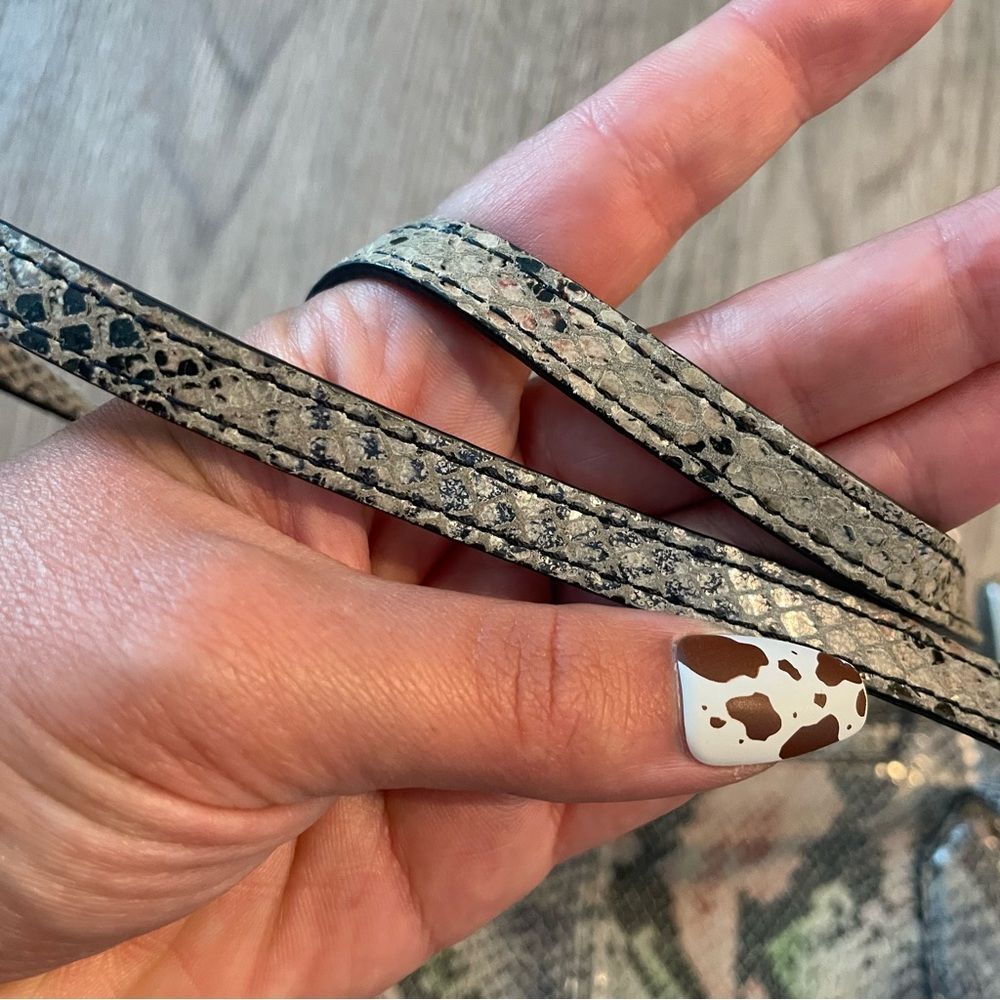 HOBO Friar Multicolor Python Print Leather Satche… - image 6